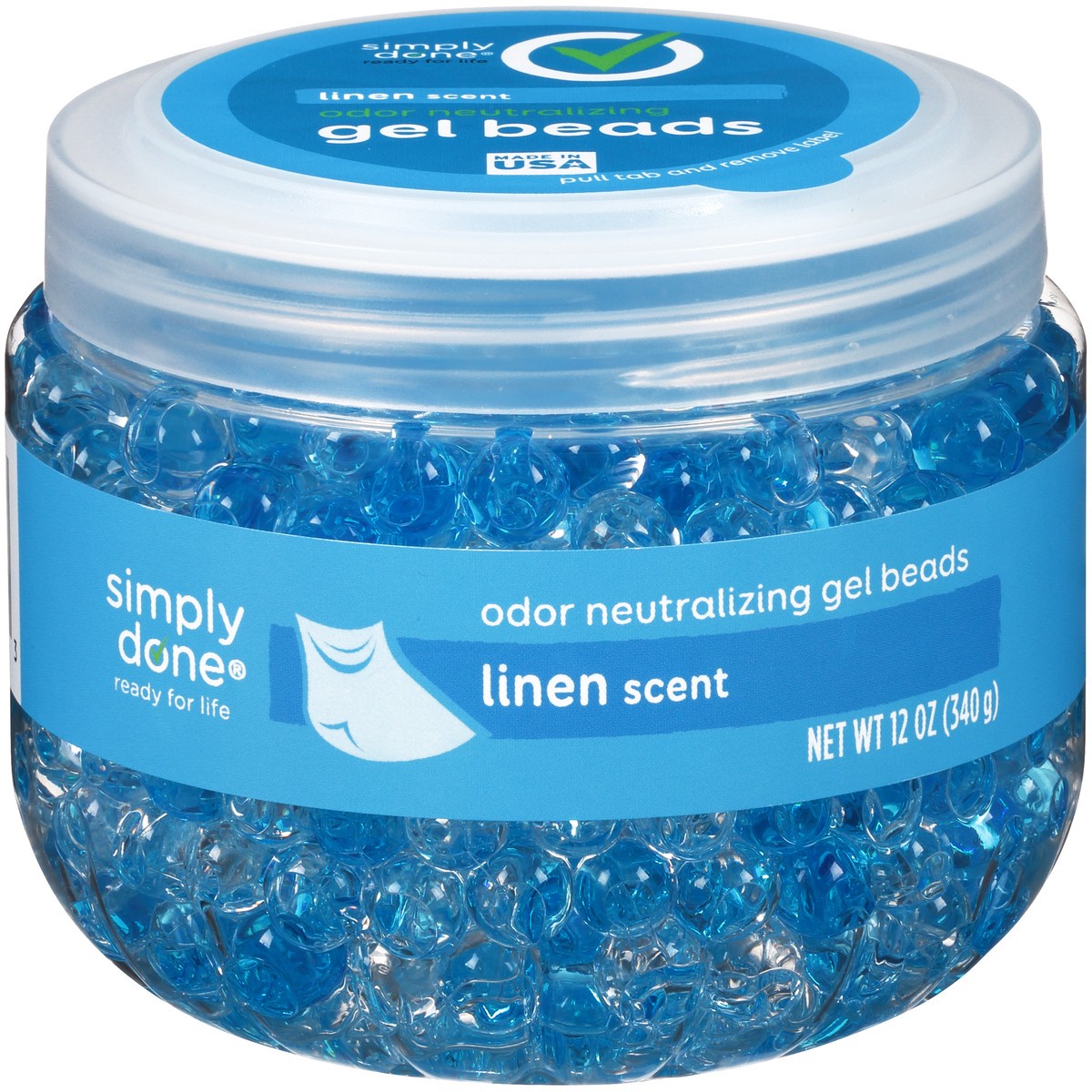 slide 4 of 4, Simply Done Odor Neutralizing Gel Beads, Linen, 12 oz