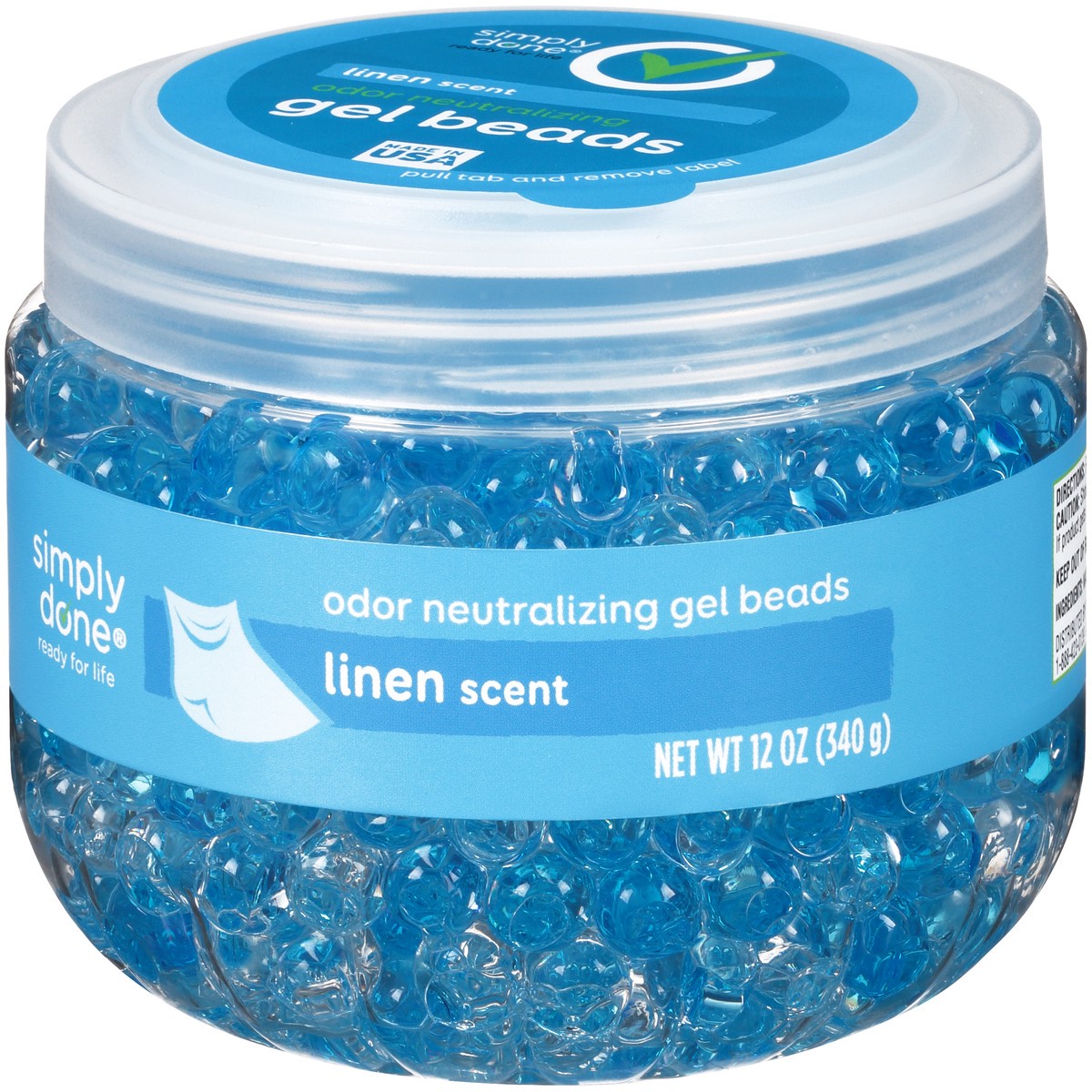 slide 3 of 4, Simply Done Odor Neutralizing Gel Beads, Linen, 12 oz