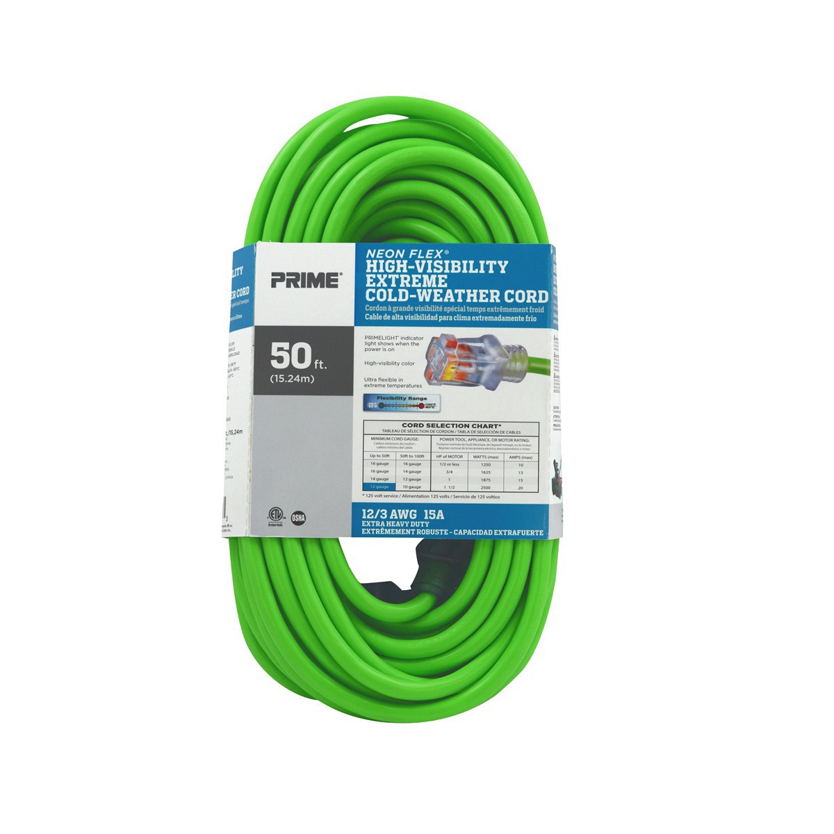 slide 2 of 2, Prime NS512830 - Outdoor Extension Cord, 50 ft