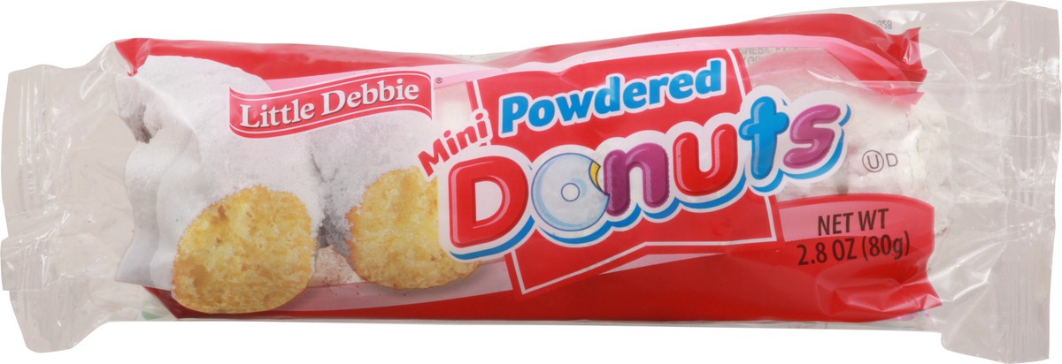 slide 1 of 9, Little Debbie Mini Powdered Donuts 2.8 oz, 2.8 oz