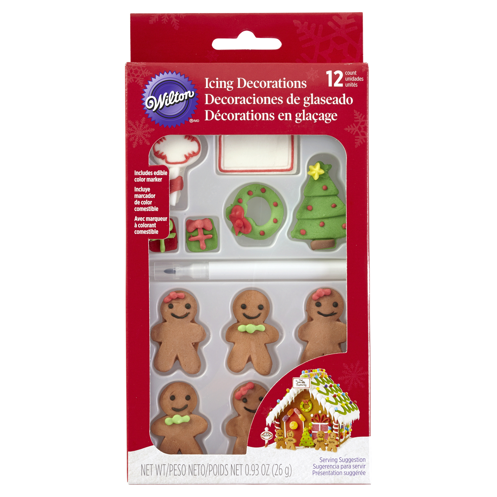 slide 1 of 1, Wilton Icing Decorations Christmas Gingerbread, 1 ct