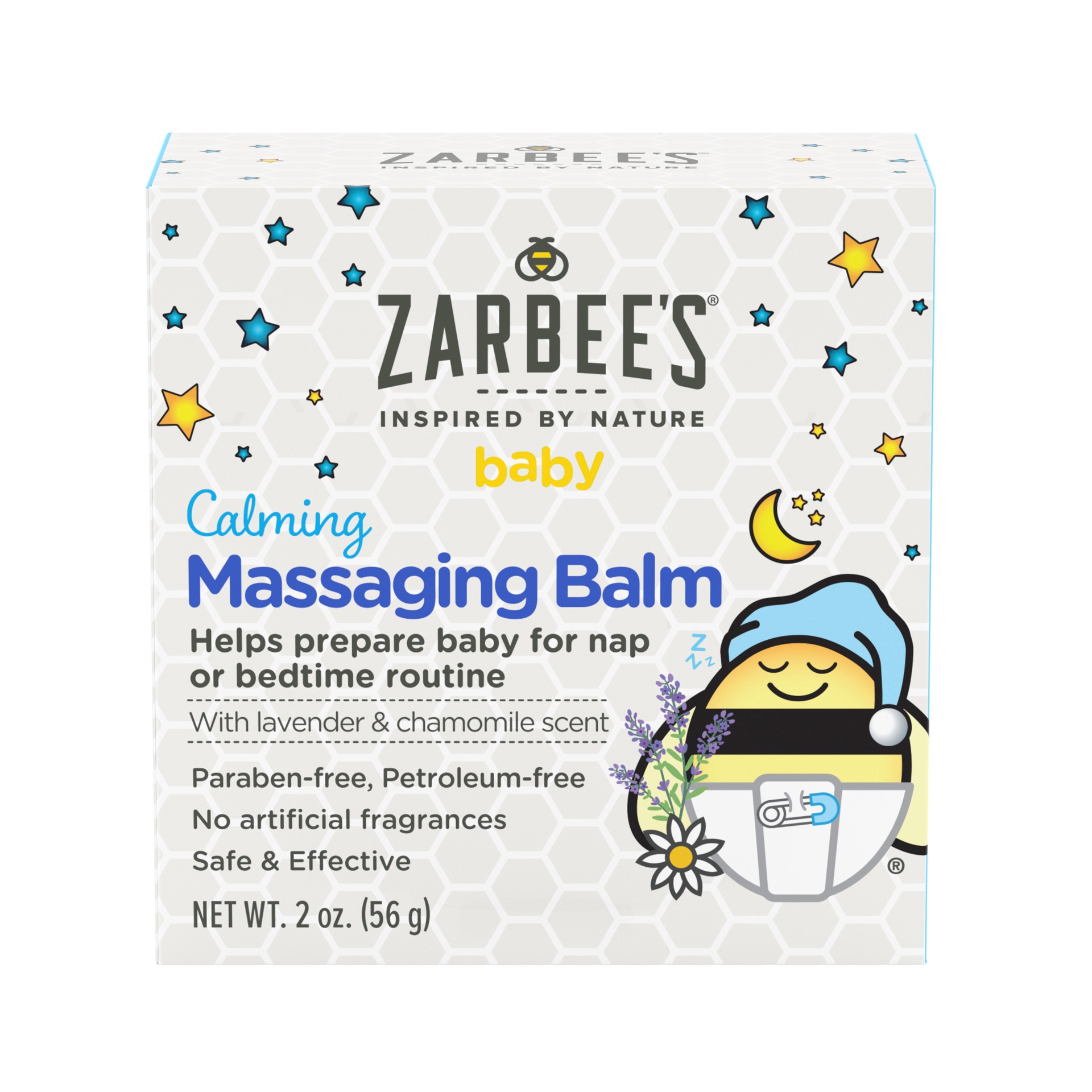 slide 1 of 5, Zarbee's Naturals Baby Calming Massage Balm, Lavender & Chamomile, Petroleum-free, Paraben-free, 2 fl oz, 2 oz