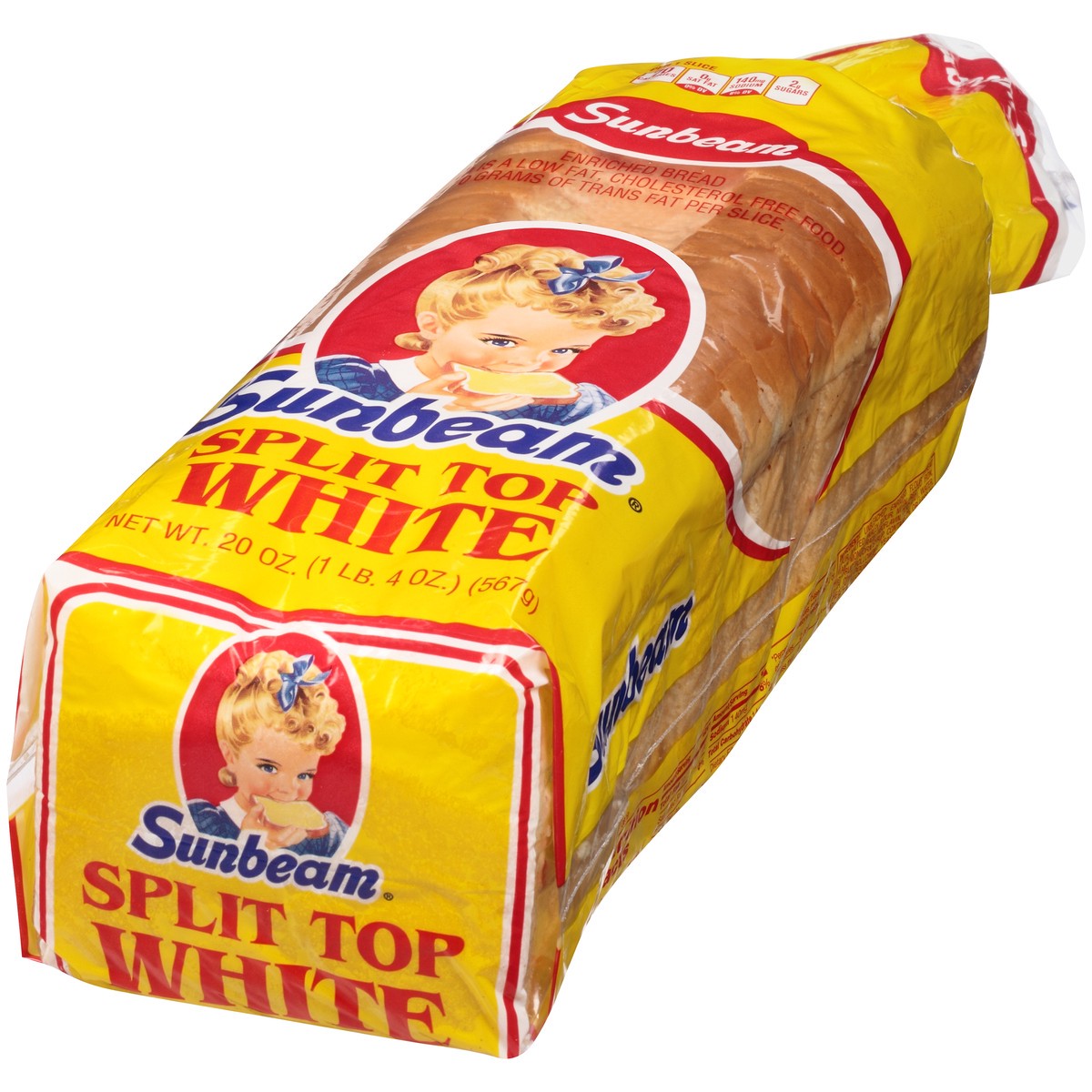 slide 2 of 11, Sunbeam Split Top Enriched White Bread 20 oz. Loaf, 20 oz