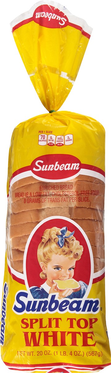 slide 9 of 11, Sunbeam Split Top Enriched White Bread 20 oz. Loaf, 20 oz