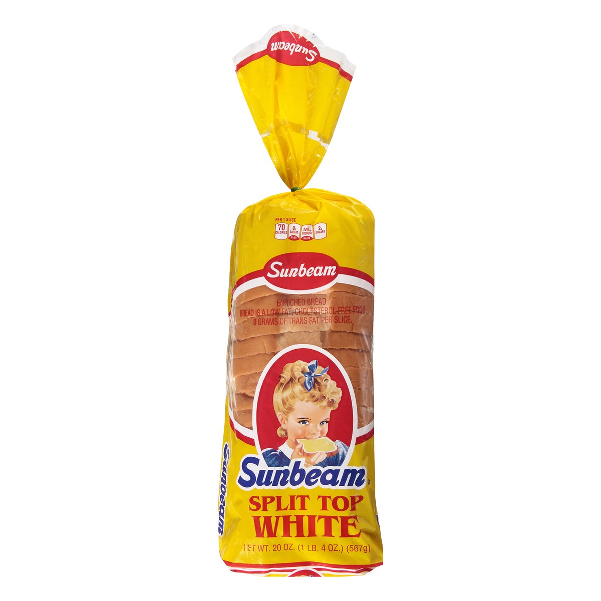 slide 7 of 11, Sunbeam Split Top Enriched White Bread 20 oz. Loaf, 20 oz