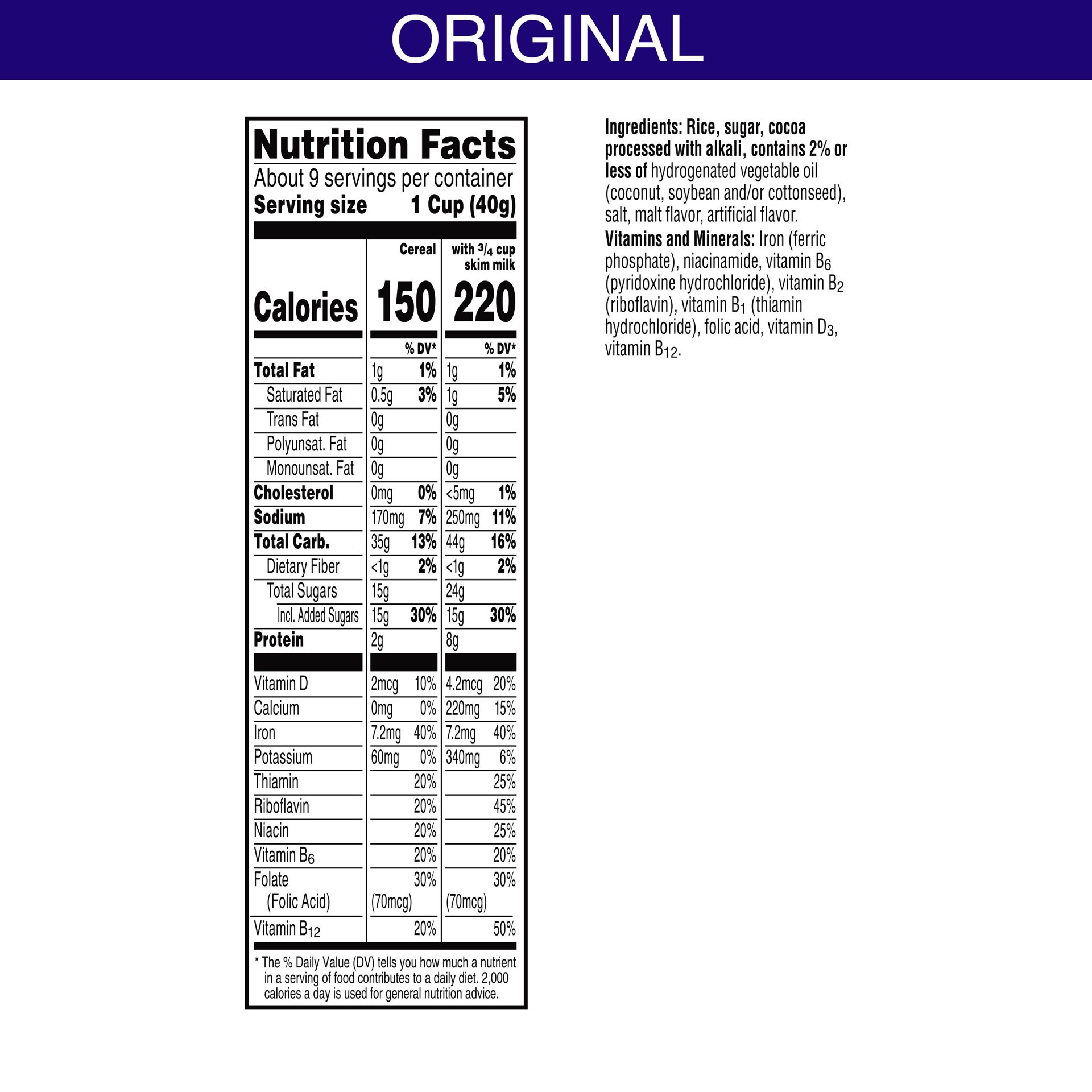 slide 2 of 5, Cocoa Krispies Kellogg's Cocoa Krispies Breakfast Cereal Chocolatey Flavor, Kids Snacks, 12.6 oz, 12.6 oz