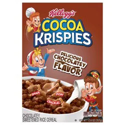 Kellogg's Cocoa Krispies Breakfast Cereal, Kids Snacks, Family Breakfast, Chocolatey Flavor, 12.6oz Box (1 Box)