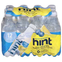 Hint Blueberry Lemon Water - 12 ct