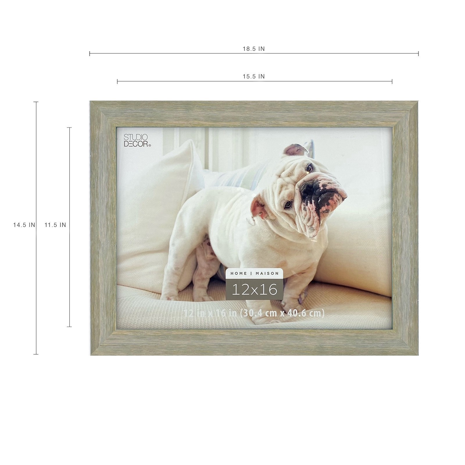 slide 4 of 6, Home Distressed Gray Barnwood Frame By Studio Decor, 12 in x 16 in