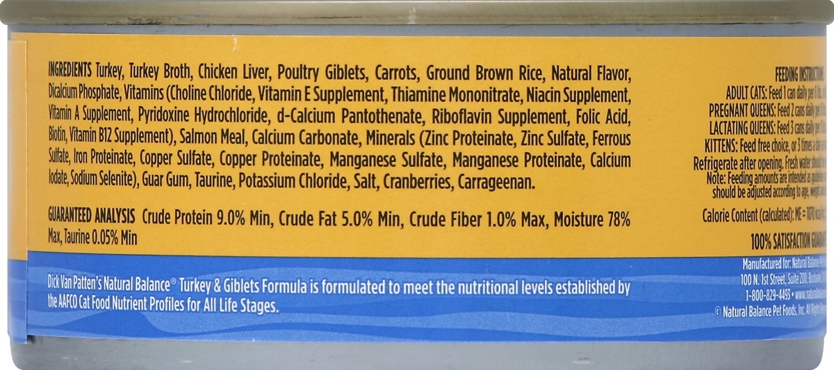 slide 7 of 7, Natural Balance Cat Food 5.5 oz, 5.5 oz