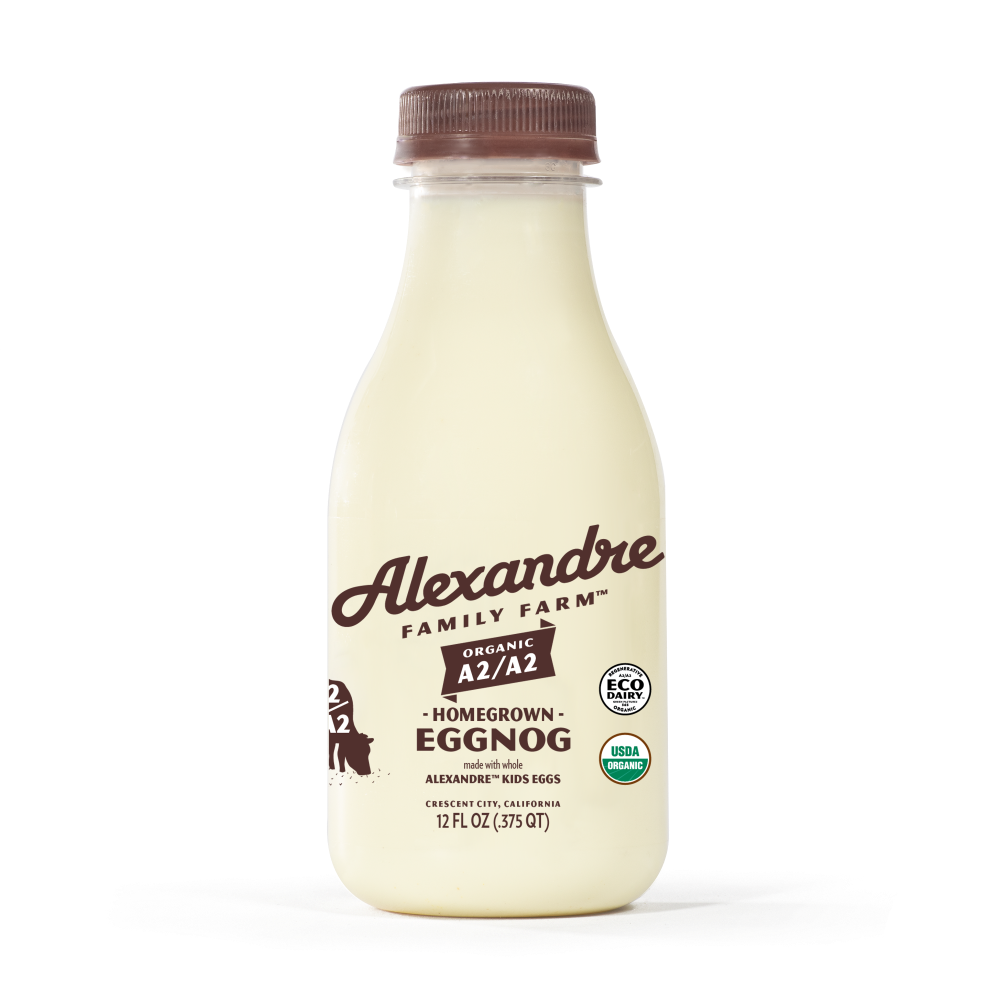 slide 1 of 1, Alexandre Family Farm Organic Whole Eggnog, 12 fl oz