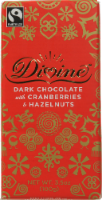 slide 1 of 1, Divine Dark Chocolate with Cranberries and Hazelnuts, 3.5 oz