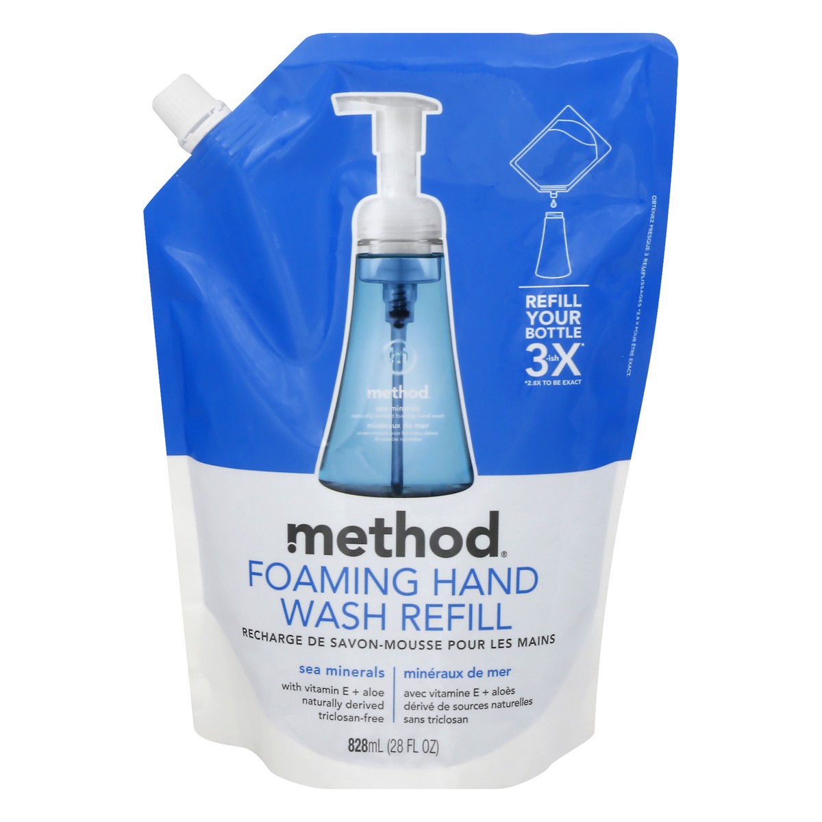 slide 7 of 12, method Foaming Sea Minerals Hand Wash Refill 828 ml, 28 fl oz