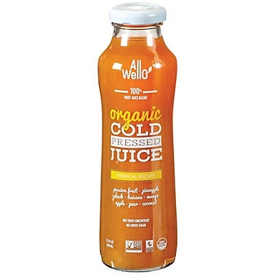 slide 1 of 1, AllWellO Tropical Escape Organic Cold Pressed Juice, 11.1 oz