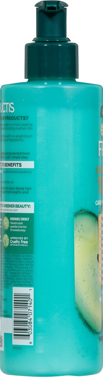 slide 8 of 12, Garnier Grow Strong 10-in-1 Apple Extract + Ceramide Care + Style Leave-In Cream 12 fl oz, 12 fl oz