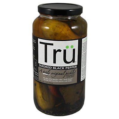 slide 1 of 1, Trü Pickles Smoked Pepper Pickles, 32 oz