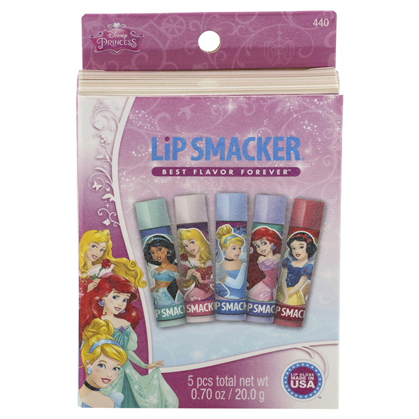 slide 1 of 1, Lip Smacker Disney Princess Shimmering Lip Balm Pack, 1 pk / 5 ct