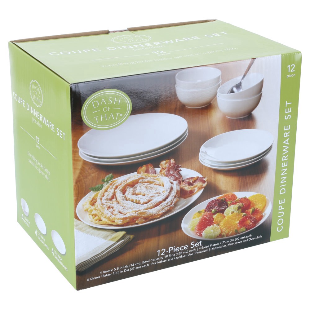slide 1 of 3, Dash of That Coupe Dinnerware Set, 12 ct