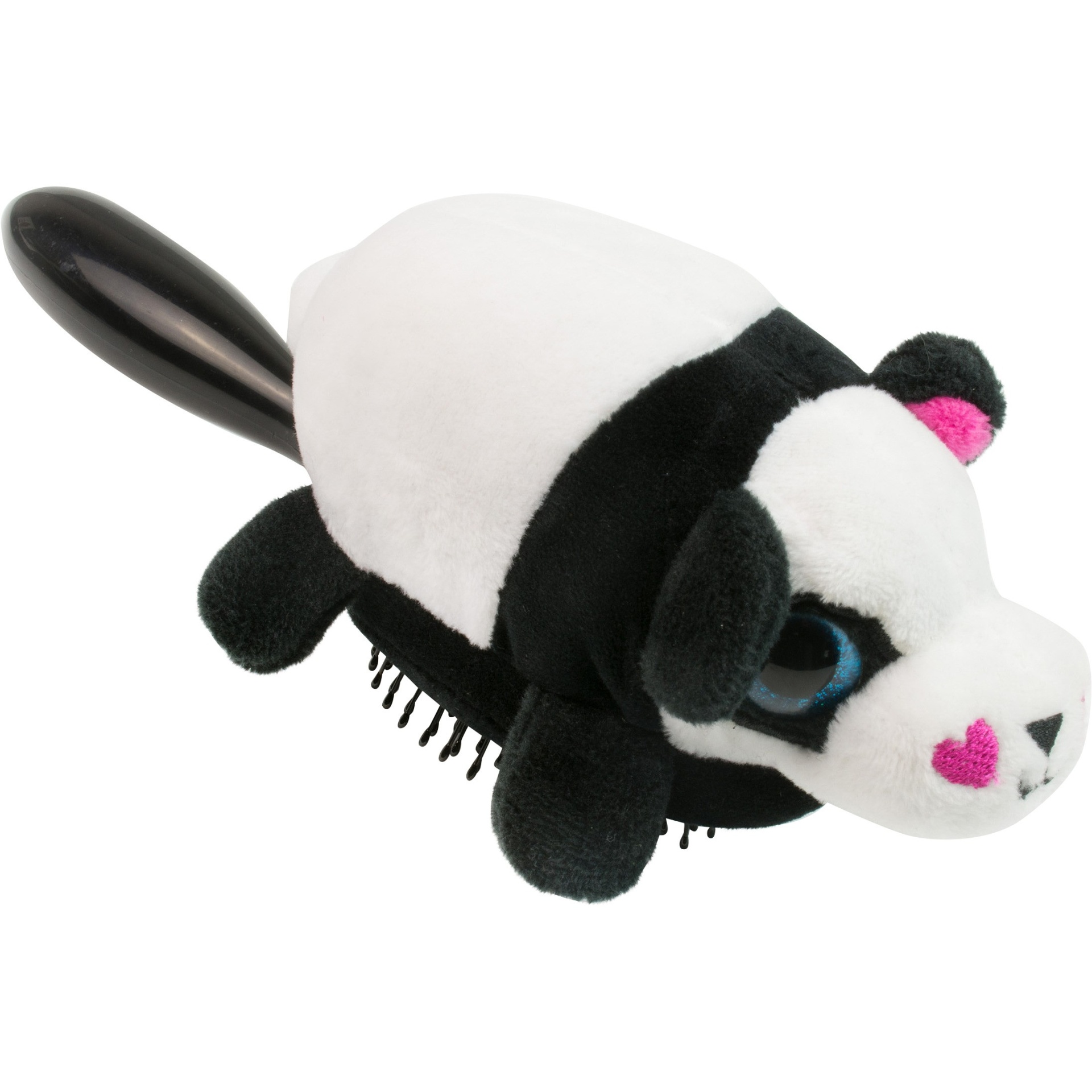 slide 1 of 1, Wet Brush Detangler Plush Panda Hair Brush - Black, 1 ct