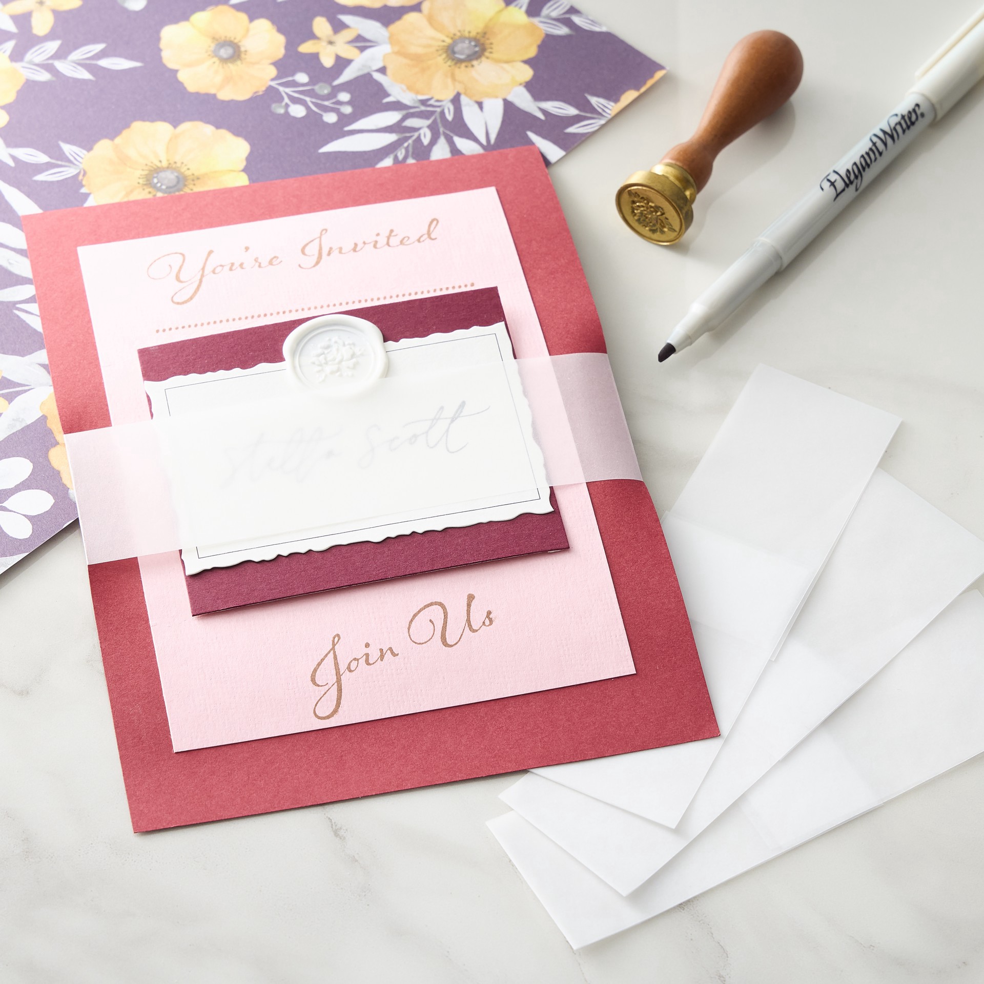 slide 3 of 3, A7 White Vellum Belly Bands By Recollections, 10ct., 10 ct