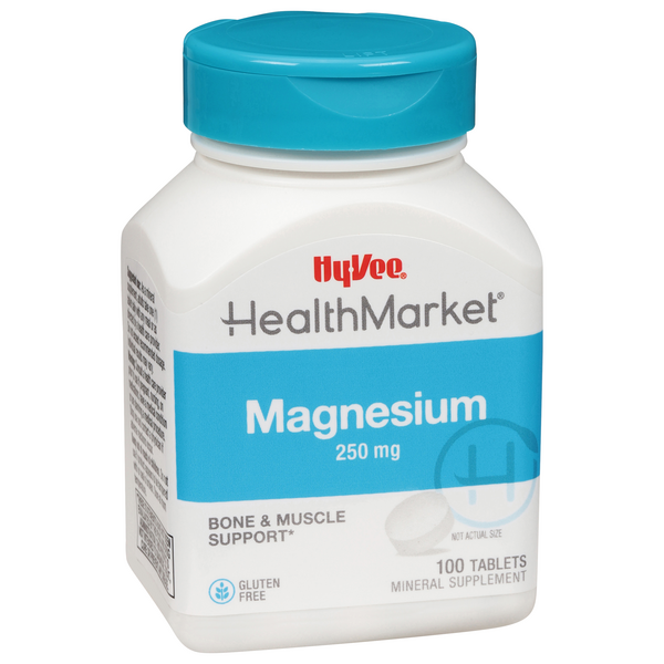 slide 1 of 1, Hy-Vee Healthmarket Magnesium 250Mg Tablets, 100 ct