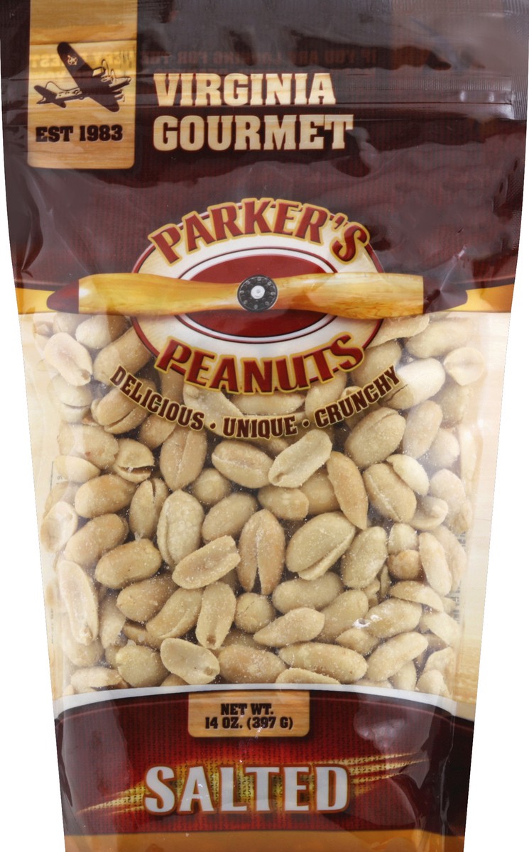 slide 2 of 2, Parker's Salted Peanuts, 14 oz