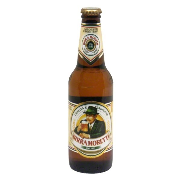 slide 1 of 1, Birra Moretti Premium Italian Lager, 12 oz