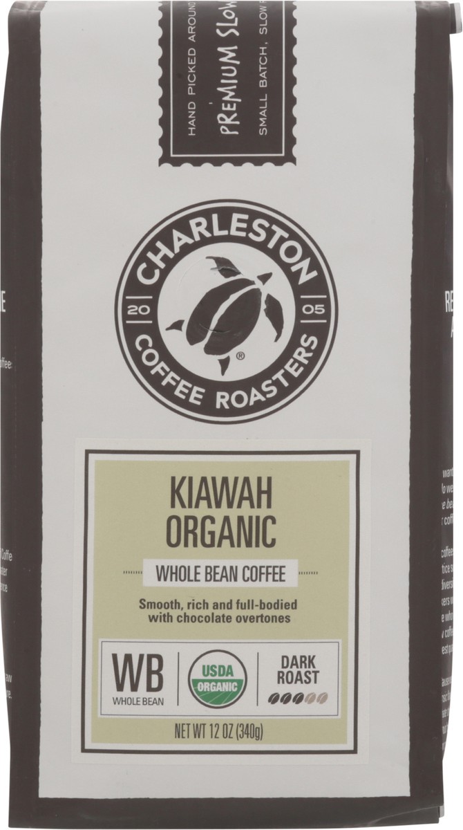 slide 9 of 11, Charleston Coffee Roasters Dark Roast Whole Bean Organic Kiawah Coffee 12 oz, 12 oz