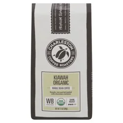 Charleston Coffee Roasters Dark Roast Whole Bean Organic Kiawah Coffee 12 oz