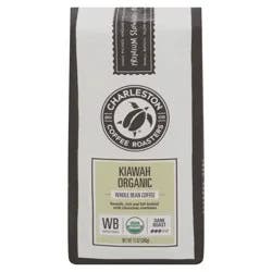 Charleston Coffee Roasters Dark Roast Whole Bean Organic Kiawah Coffee 12 oz