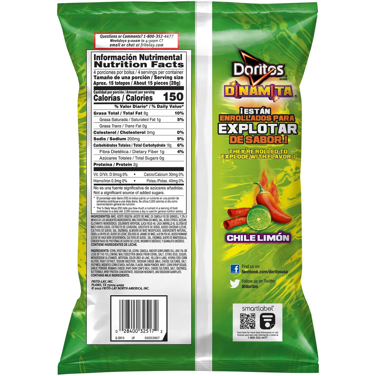 slide 8 of 10, Doritos Tortilla Chips, 4 oz