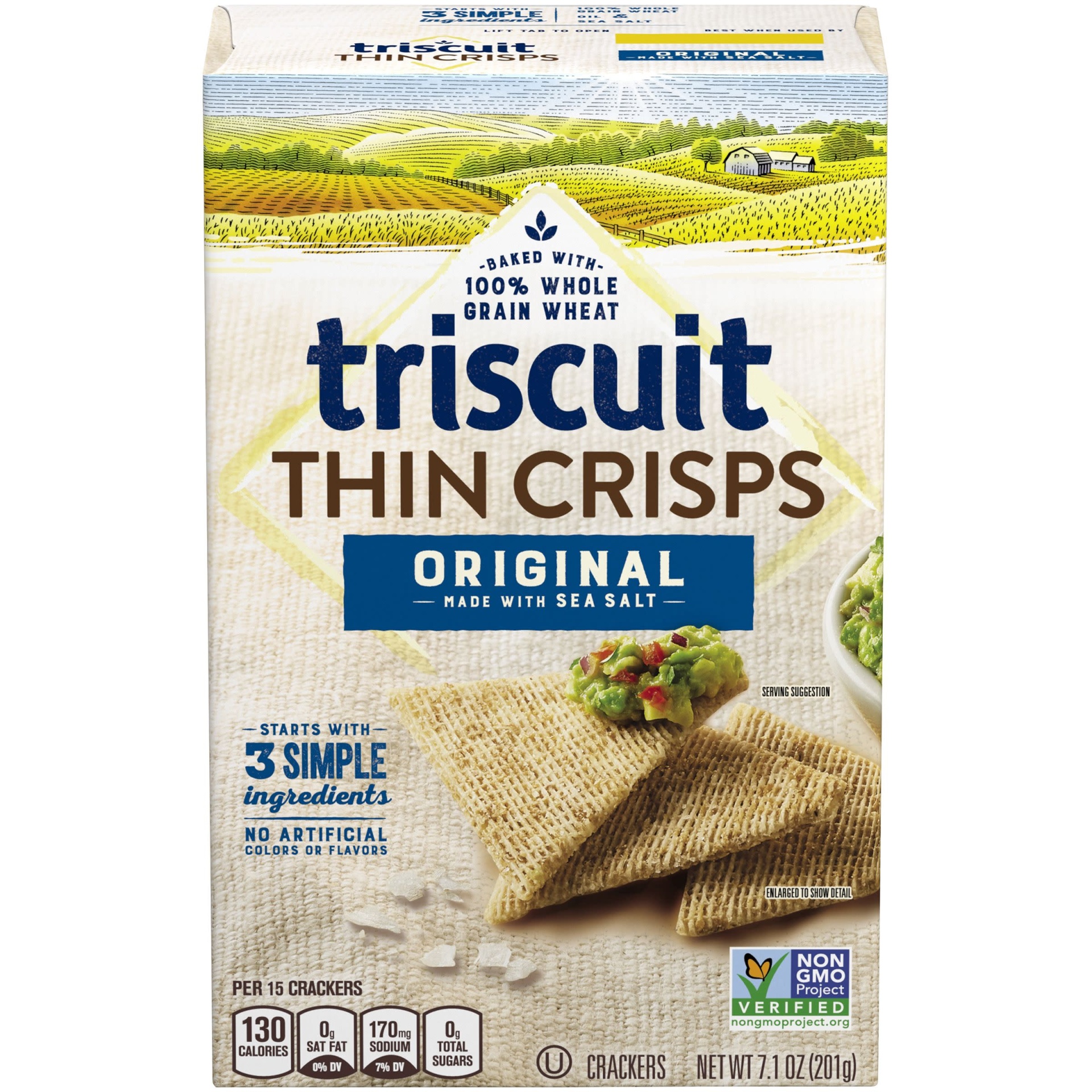 slide 2 of 2, Triscuit Thin Crisps Original Whole Grain Wheat Crackers, 7.1 oz
