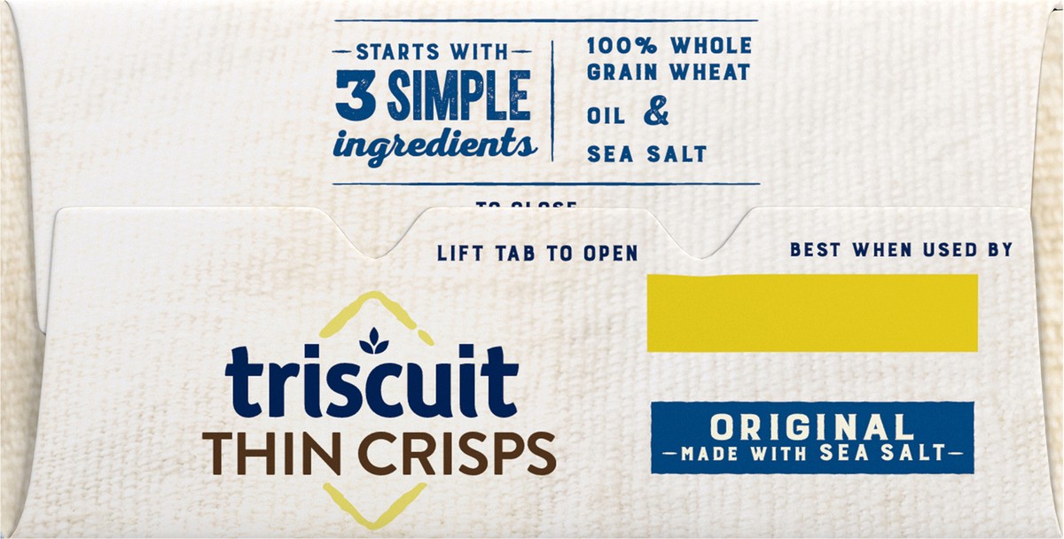 slide 9 of 9, Triscuit Thin Crisps Whole Grain Wheat Vegan Crackers - 7.1oz, 7.1 oz