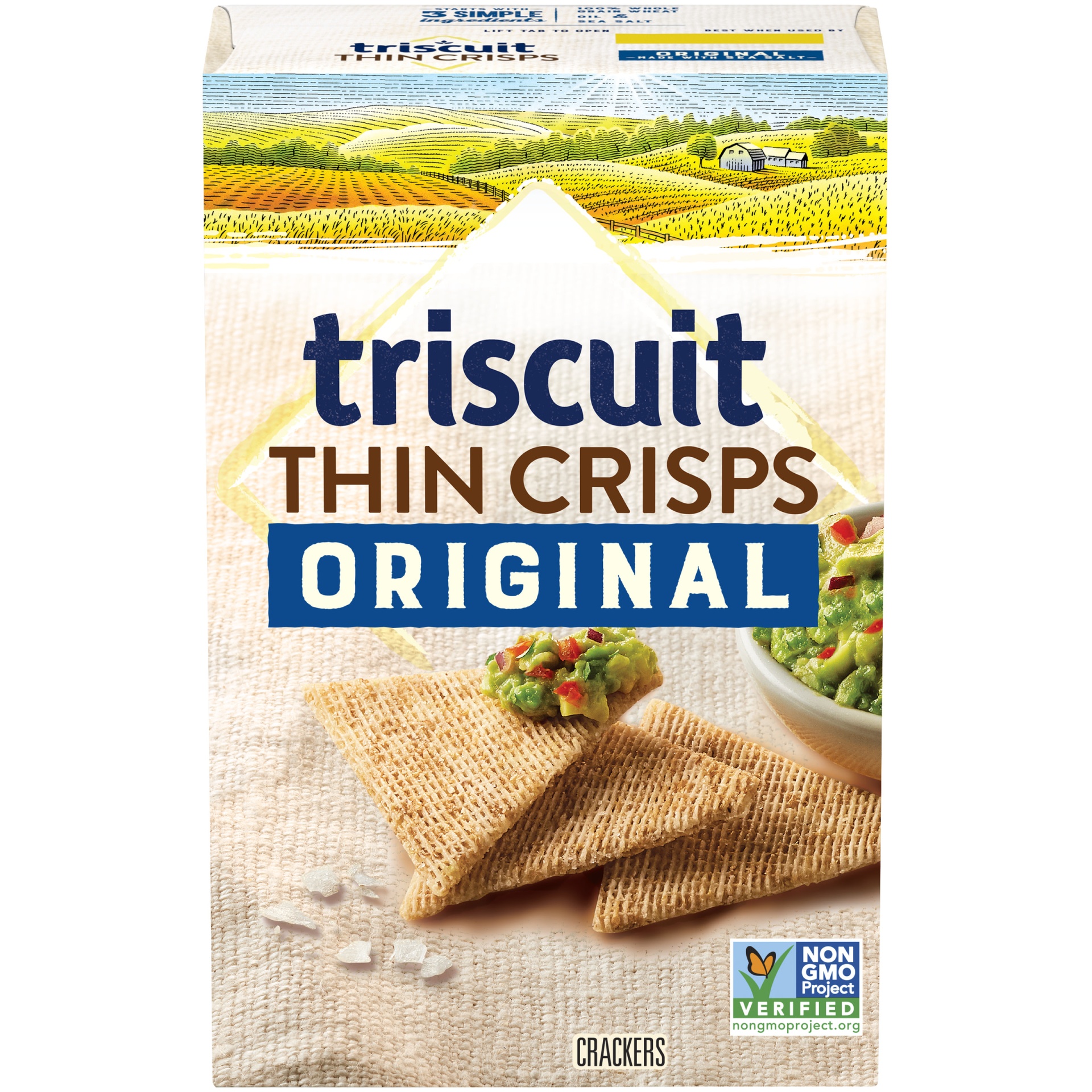 slide 1 of 2, Triscuit Thin Crisps Original Whole Grain Wheat Crackers, 7.1 oz