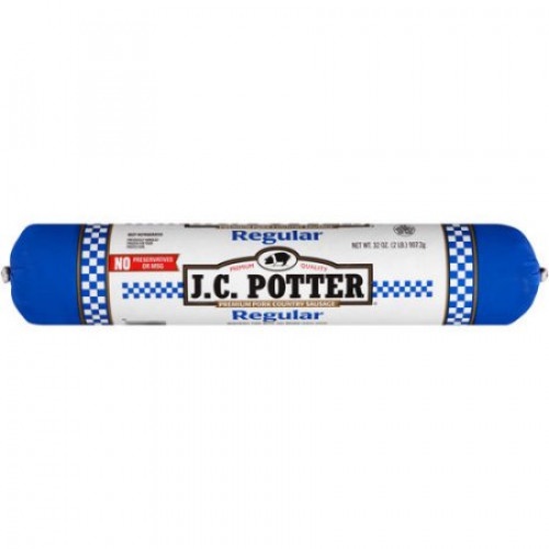 slide 1 of 1, J.C. Potter Regular Sausage, 32 oz