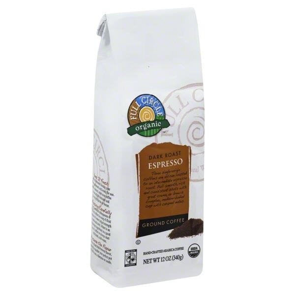 slide 1 of 1, Full Circle Dark Roast Espresso Hand-crafted 100% Arabica Ground Coffee, 12 oz
