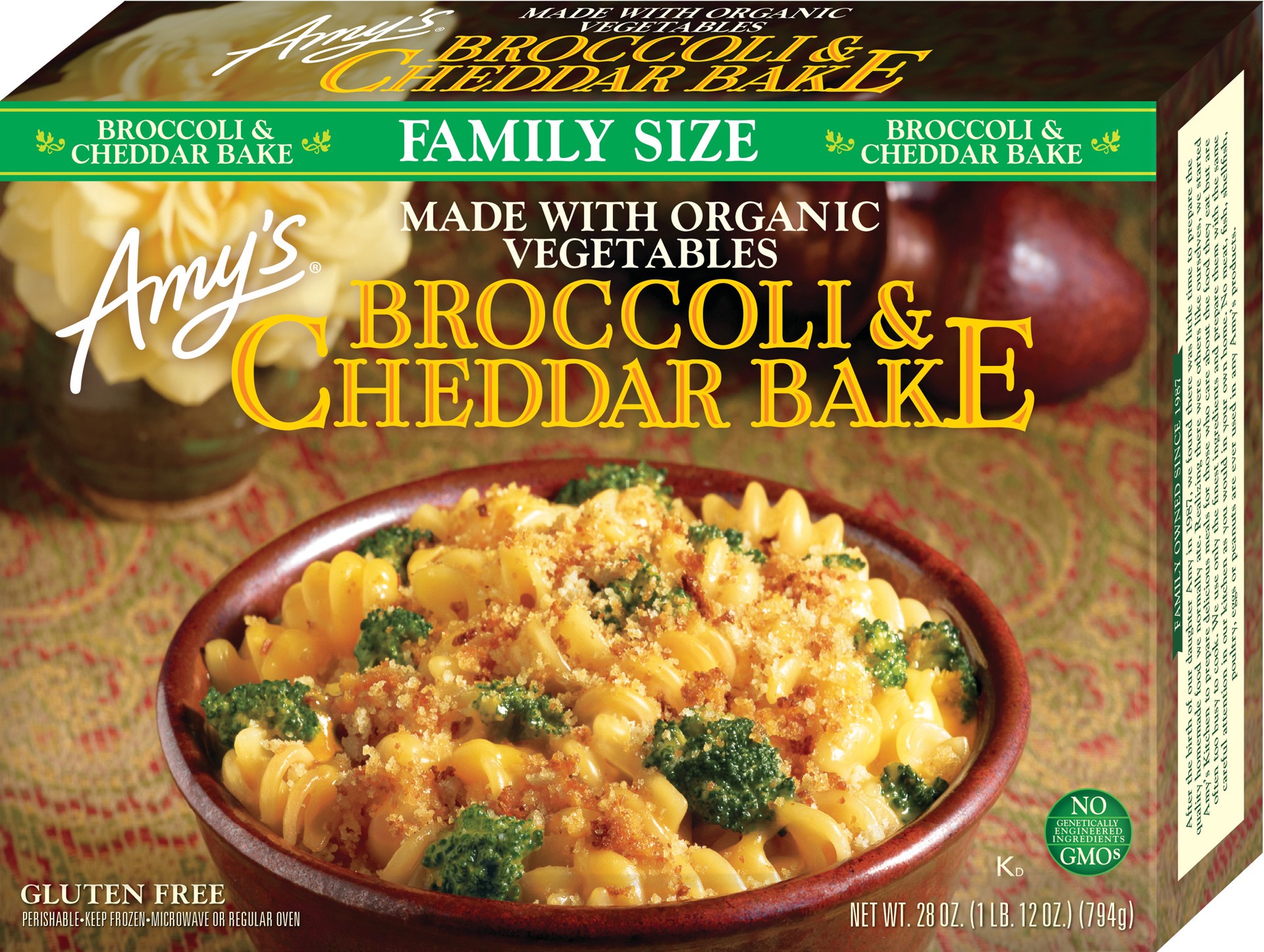 slide 1 of 8, Amy's Kitchen Family Size Broccoli & Cheddar Bake, 28 oz