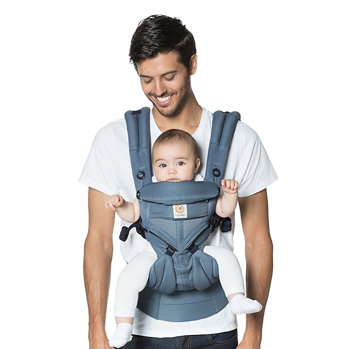 slide 2 of 5, Ergobaby Omni 360 Cool Air Mesh Baby Carrier - Oxford Blue, 1 ct