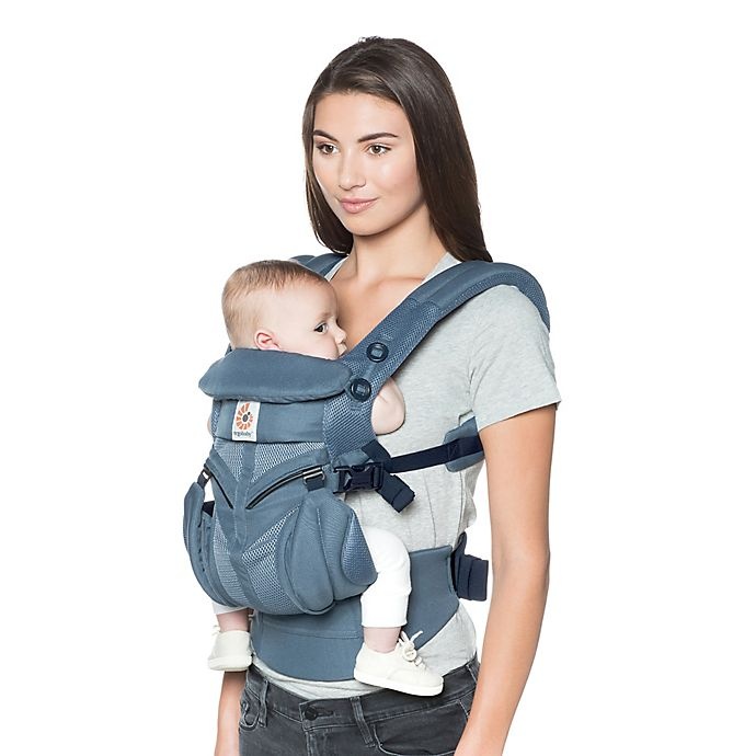 slide 1 of 5, Ergobaby Omni 360 Cool Air Mesh Baby Carrier - Oxford Blue, 1 ct