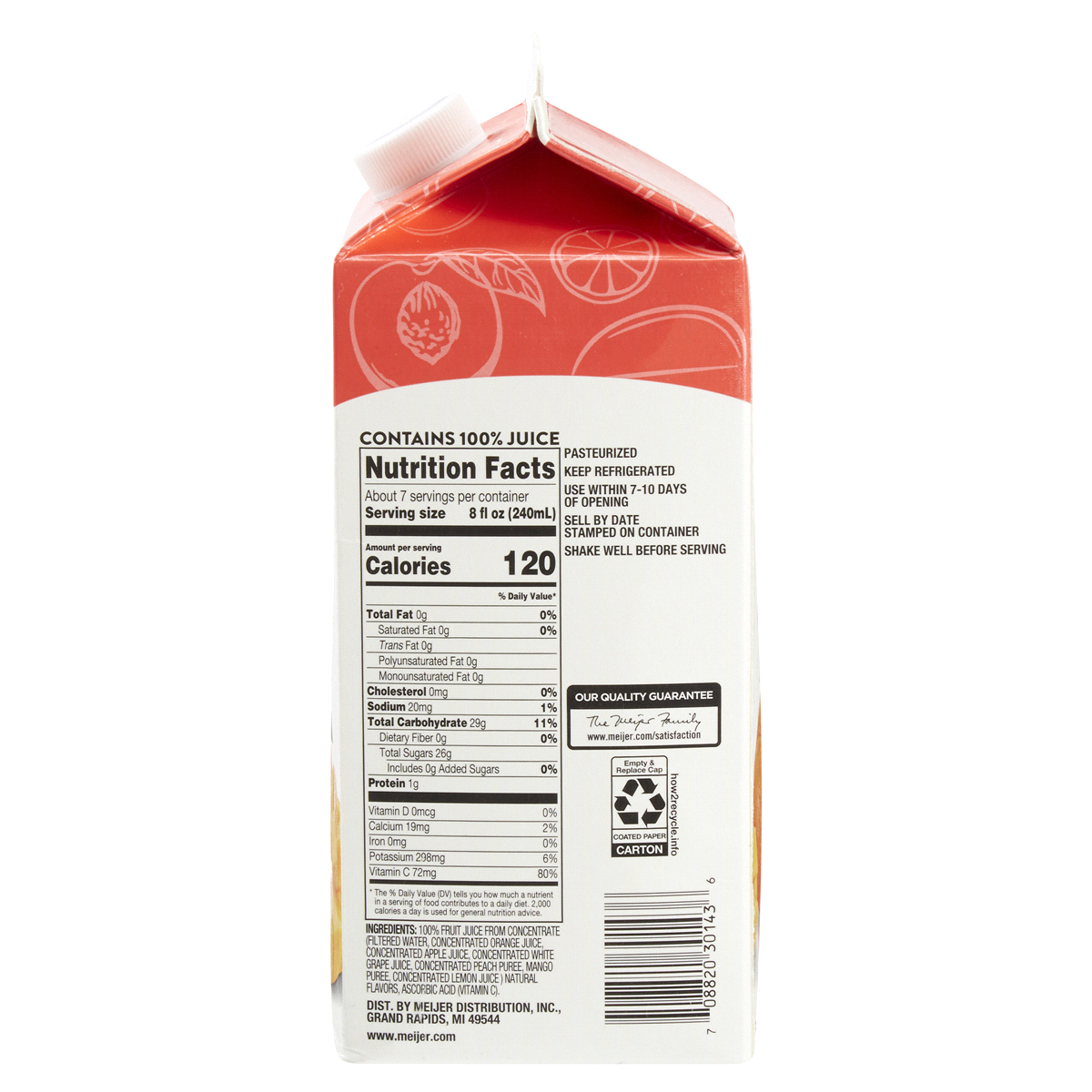 slide 20 of 29, Meijer Orange Peach Mango 100% Juice - 59 fl oz, 59 fl oz