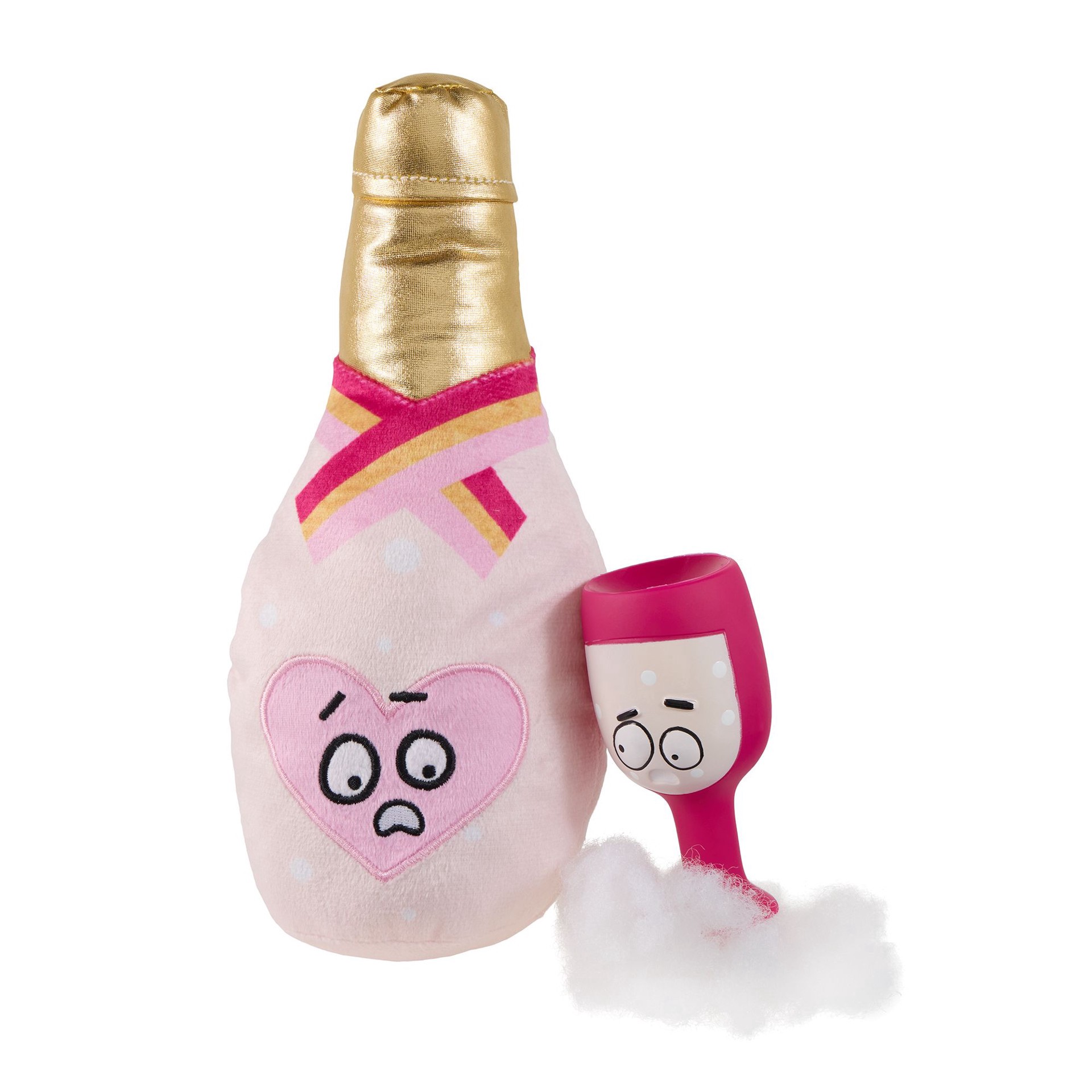 slide 1 of 1, OMG Surprise Valentine's Day Champagne Dog Toy, 1 ct