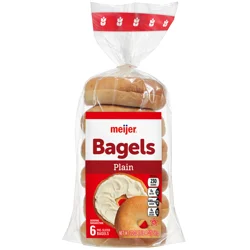 Meijer Bagels Plain 6 Ct/20 Oz