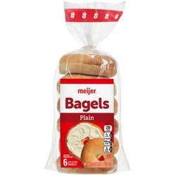 Meijer Bagels Plain 6 Ct/20 Oz
