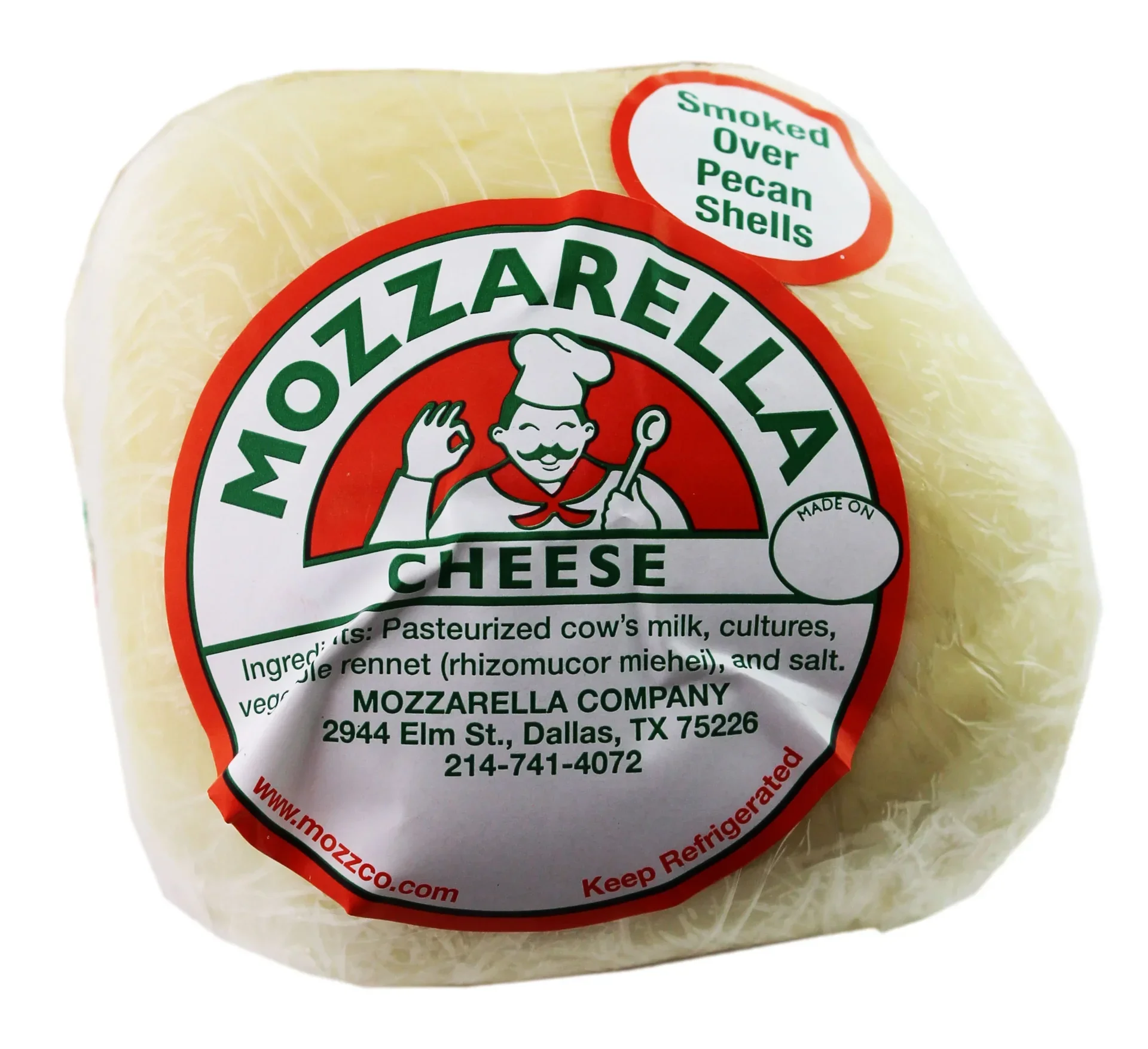 slide 1 of 1, Mozzarella Company Mozzarella Cheese Smoked Over Pecan Shells, per lb