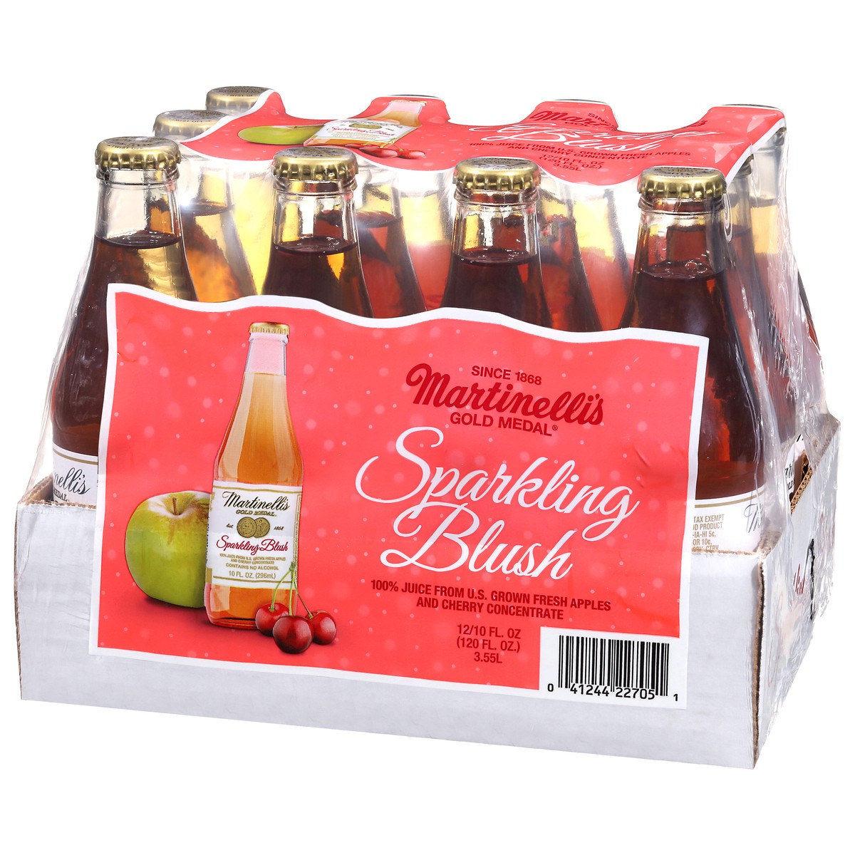 slide 2 of 4, Martinellis Sparkling Blush, 12 ct; 10 oz
