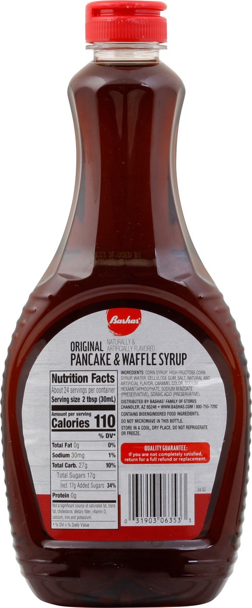 slide 12 of 13, Bashas Pancake Syrup Original, 24 oz