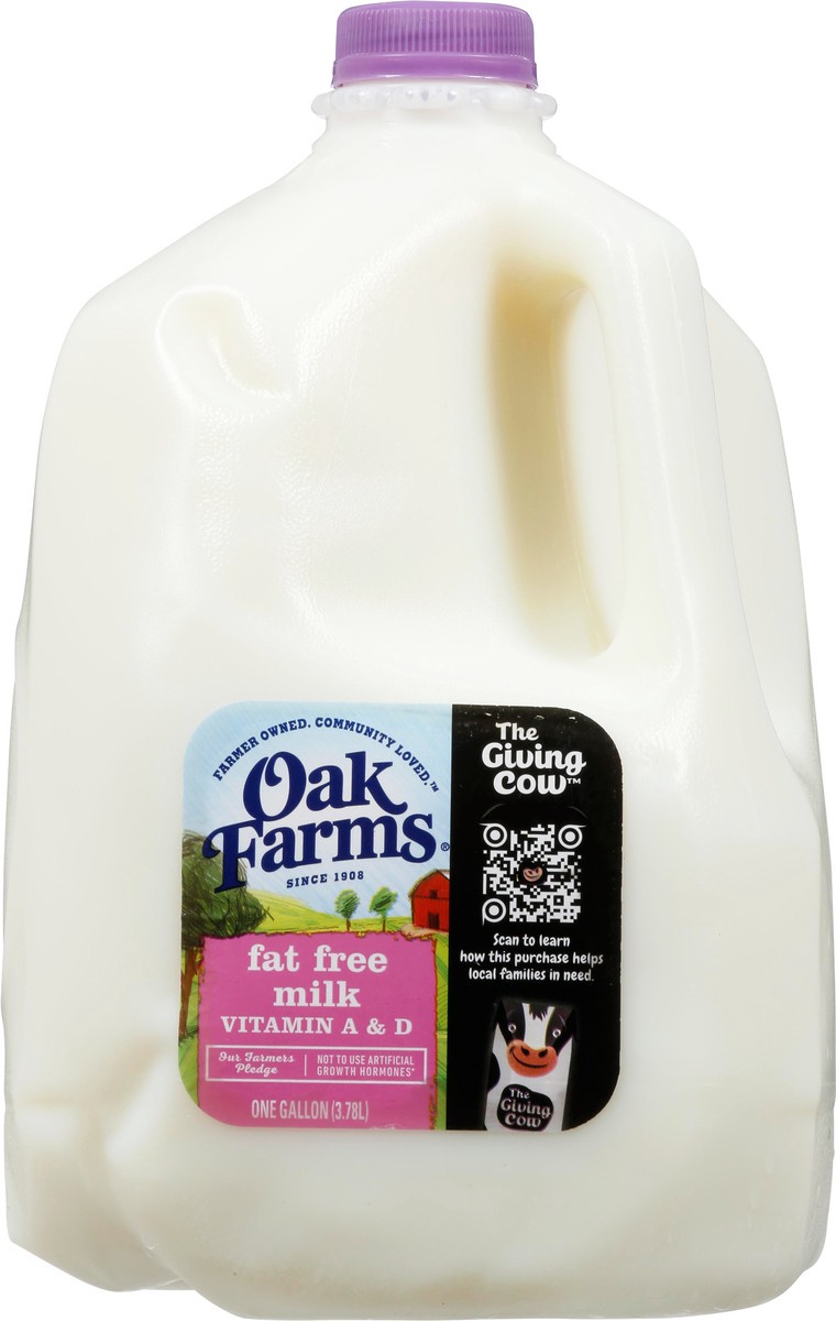 slide 12 of 13, Oak Farms Fat Free Milk 1 gl, 1 gal