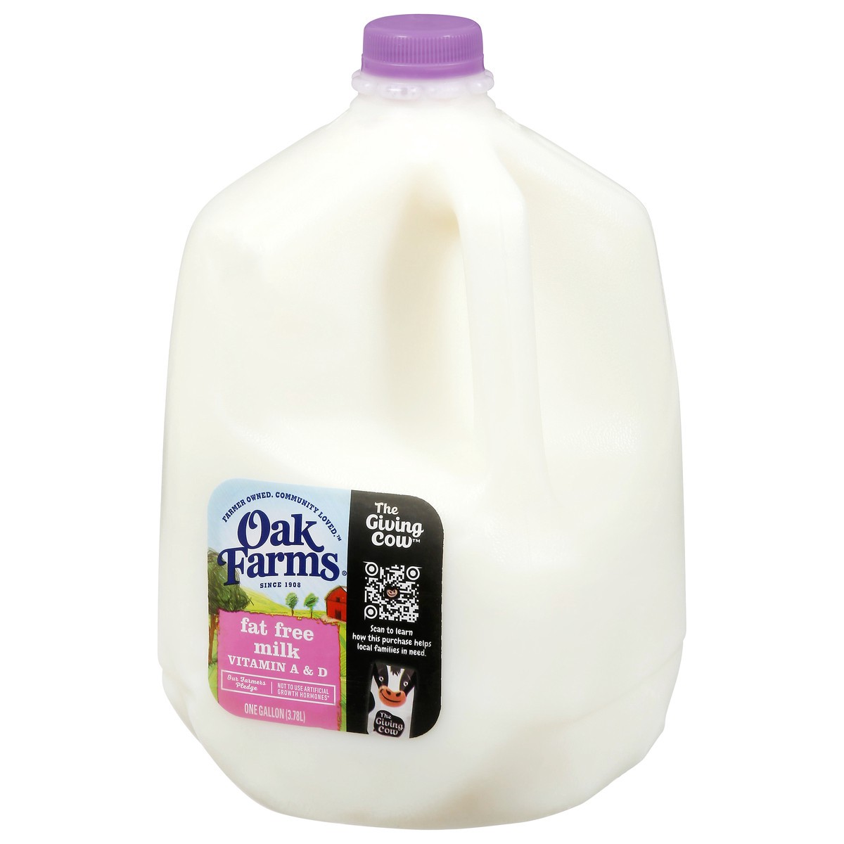 slide 7 of 13, Oak Farms Fat Free Milk 1 gl, 1 gal