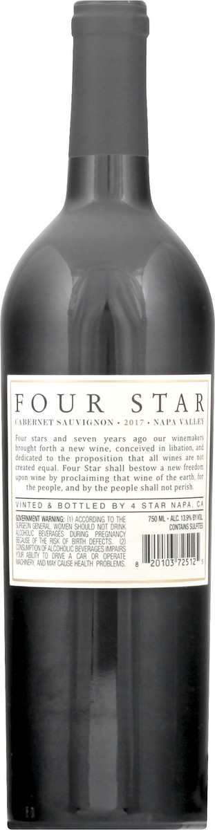 slide 8 of 9, Four Star Cabernet Sauvignon 750 ml, 750 ml