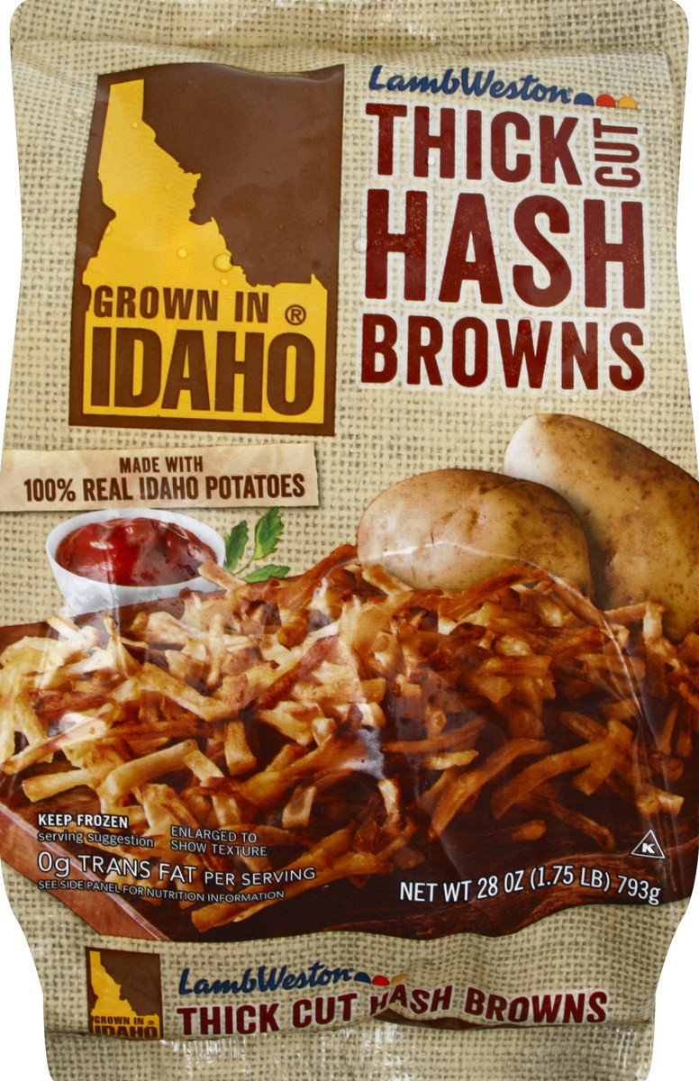 slide 5 of 6, Grown in Idaho Lamb Weston Thick Cut Hash Browns, 28 oz